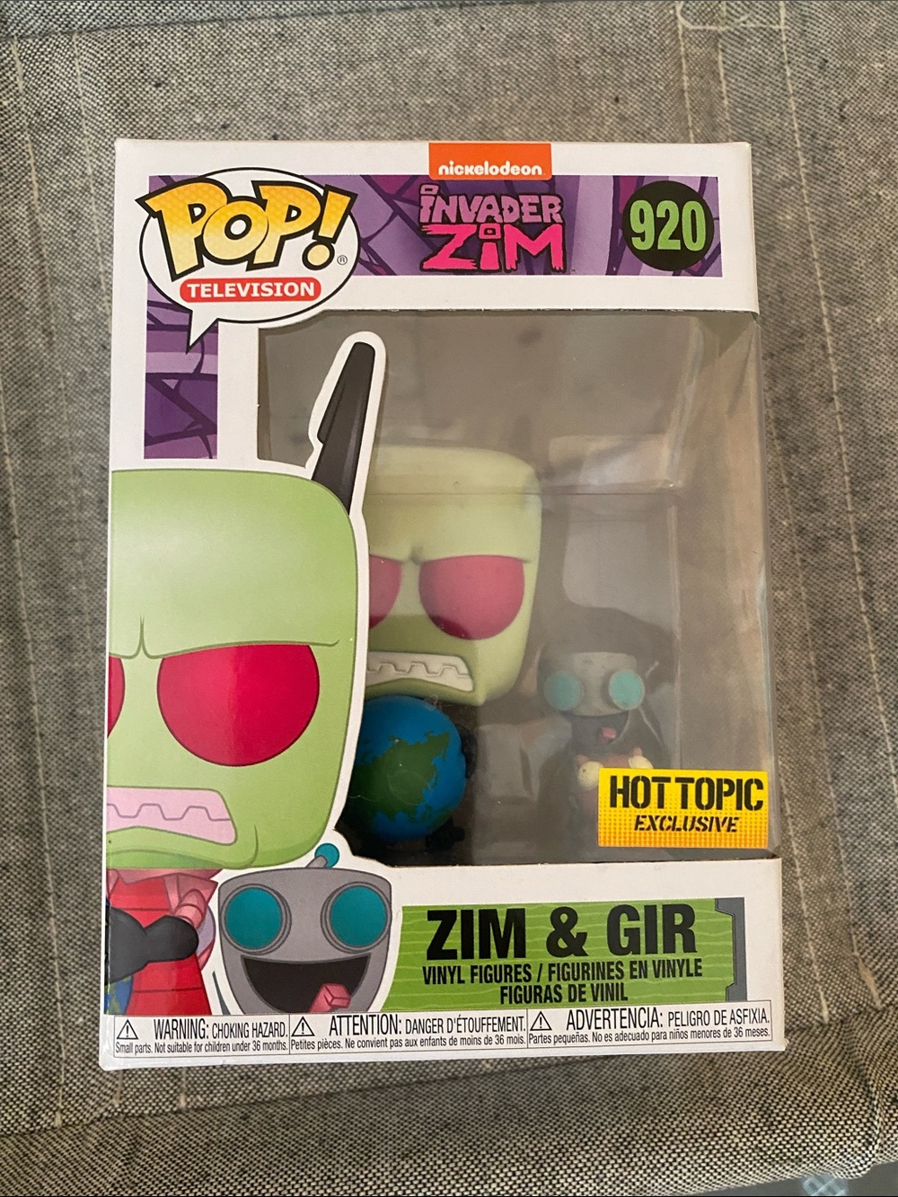Funko Television Invader Zim Zim & Gir Vinyl Figure - Green/Pink